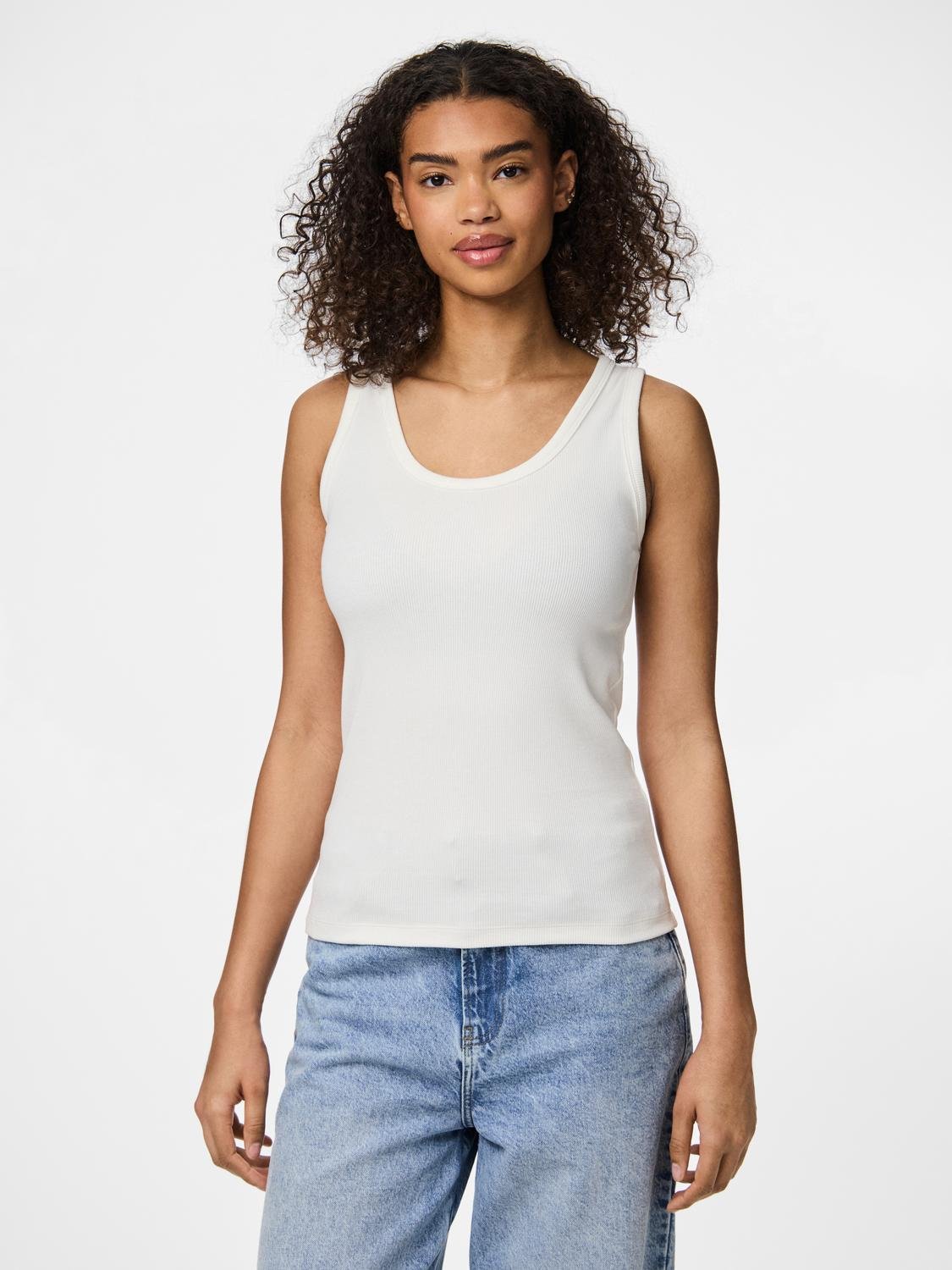 PCMAY Tank - Top - Bright White - VERO MODA & VILA Bergvik